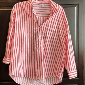 Old Navy Red and White Striped Shirt
